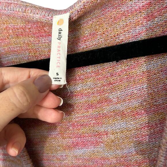 Daily Practice Anthropologie Women's Pink Hooded Knit Sweater Dress Size Small - Picture 3 of 8